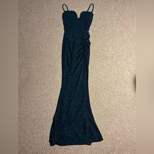 Windsor: Blue Green Long Sparkly Dress